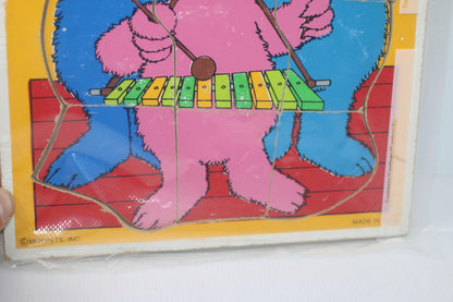 VINTAGE PLAYSKOOL SESAME Street Honkers Muppets Monster Wooden Tray puzzle toys