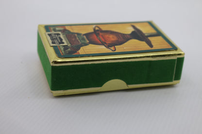 Duratone Plastic Coated Playing Cards Felt box, Poker 1960's Vintage, Collector