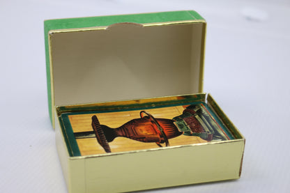 Duratone Plastic Coated Playing Cards Felt box, Poker 1960's Vintage, Collector