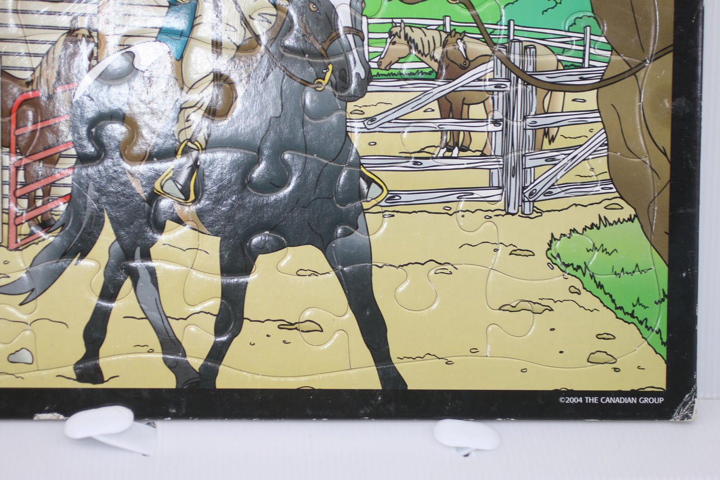 Pyramid 25 Piece Inlaid Puzzle - Cowboy Horse Scene