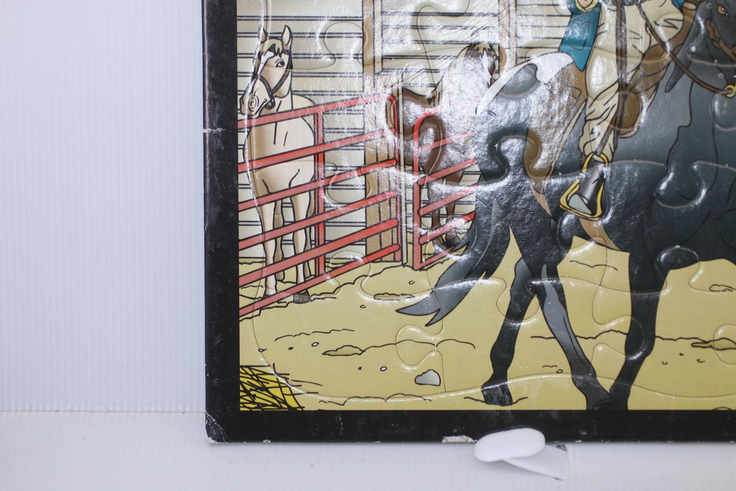 Pyramid 25 Piece Inlaid Puzzle - Cowboy Horse Scene