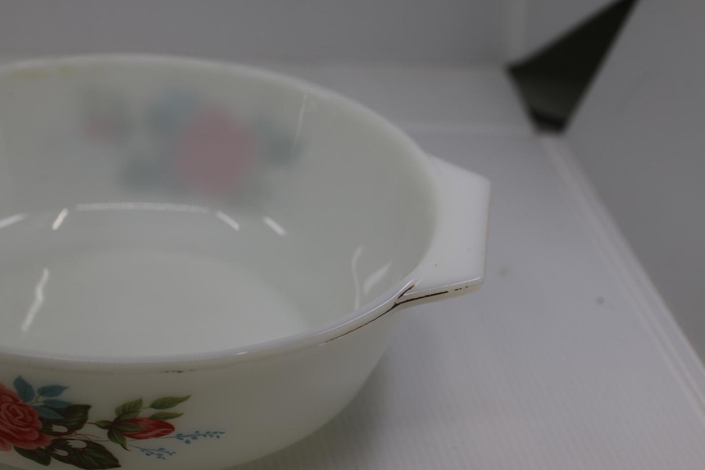Vintage 1960s JAJ Pyrex England Cottage Rose Casserole Dishes w/ Lids – Set of 2