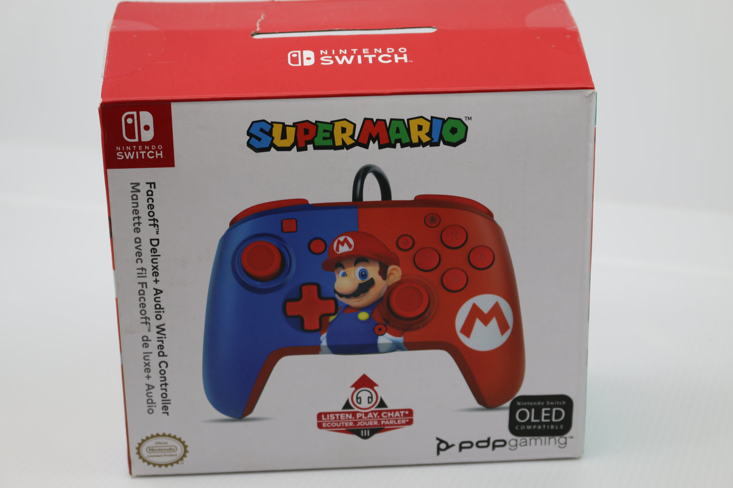 PowerA Red Super Mario Enhanced Wired Controller For Nintendo Switch, Mario