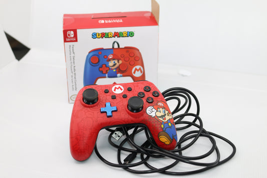 PowerA Red Super Mario Enhanced Wired Controller For Nintendo Switch, Mario