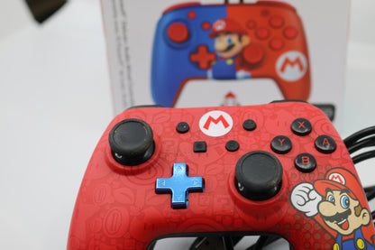 PowerA Red Super Mario Enhanced Wired Controller For Nintendo Switch, Mario