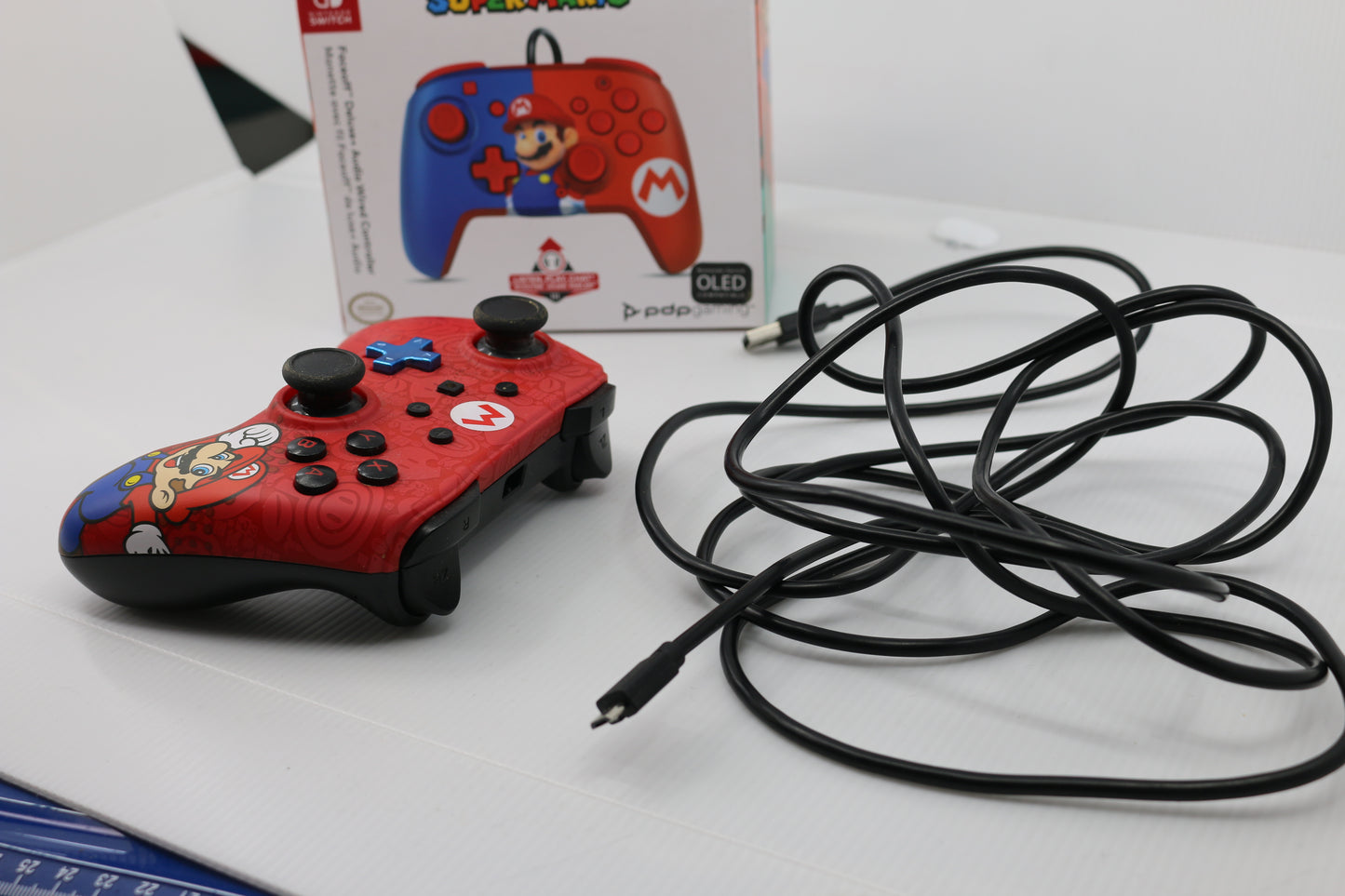 PowerA Red Super Mario Enhanced Wired Controller For Nintendo Switch, Mario