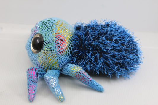 Ty Beanie Boo Sparkly Blue Spider Plush Toy