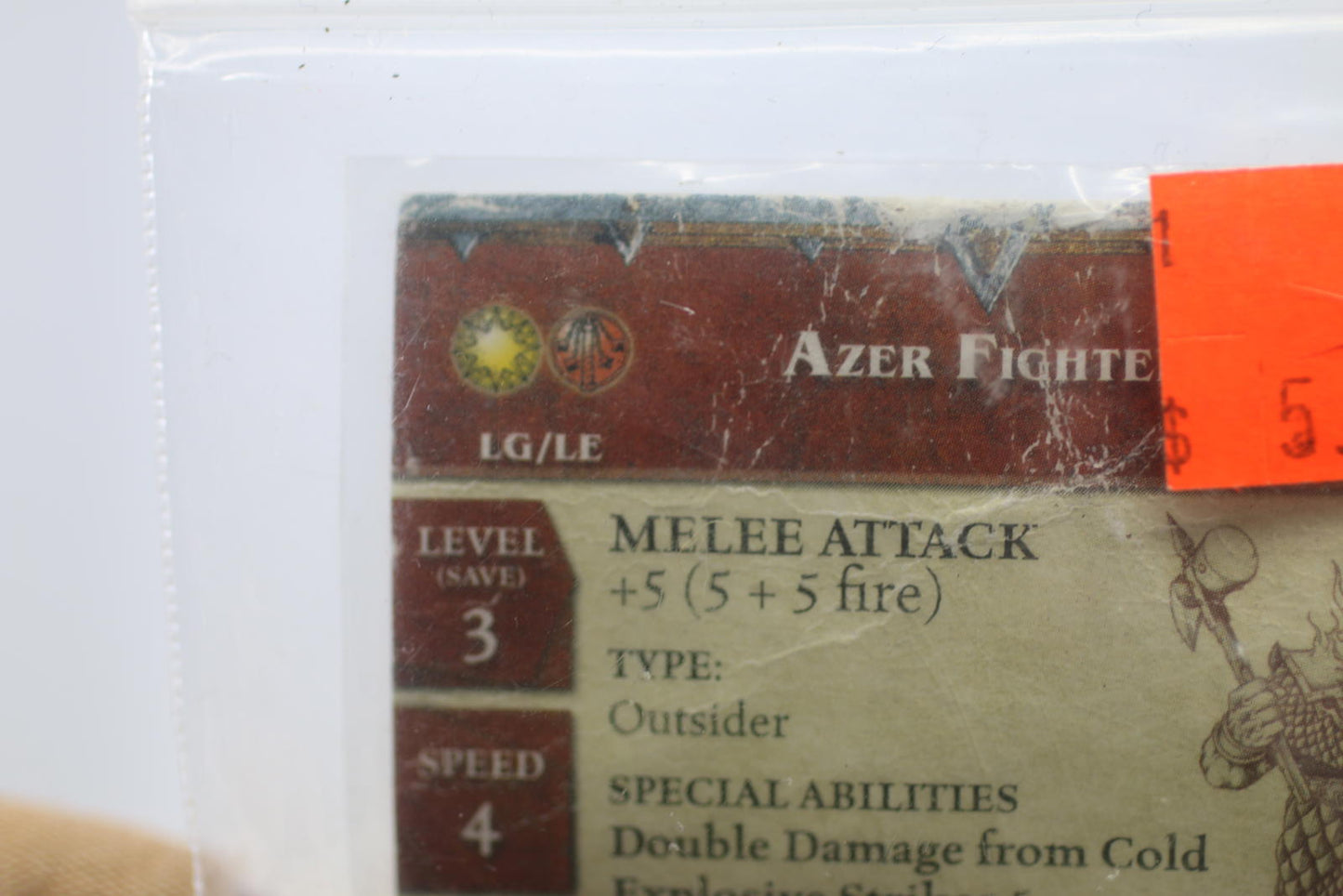 =Dungeons and Dragons WAR OF THE DRAGON QUEEN Azer Fighter with card=