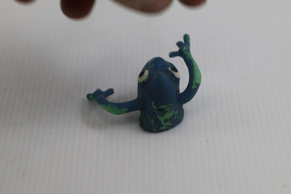 Small Blue Polymer Clay THUMBS FINGERS Creature Figurine FIGURE TOY