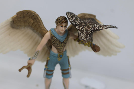 Schleich Bayala Arelan w/ Falcon Figure 70429 Fantasy Magical Creature Retired