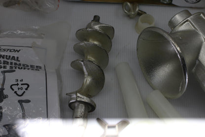 Weston #10 Manual Meat Grinder Sausage Stuffer Complete w Box & Plates