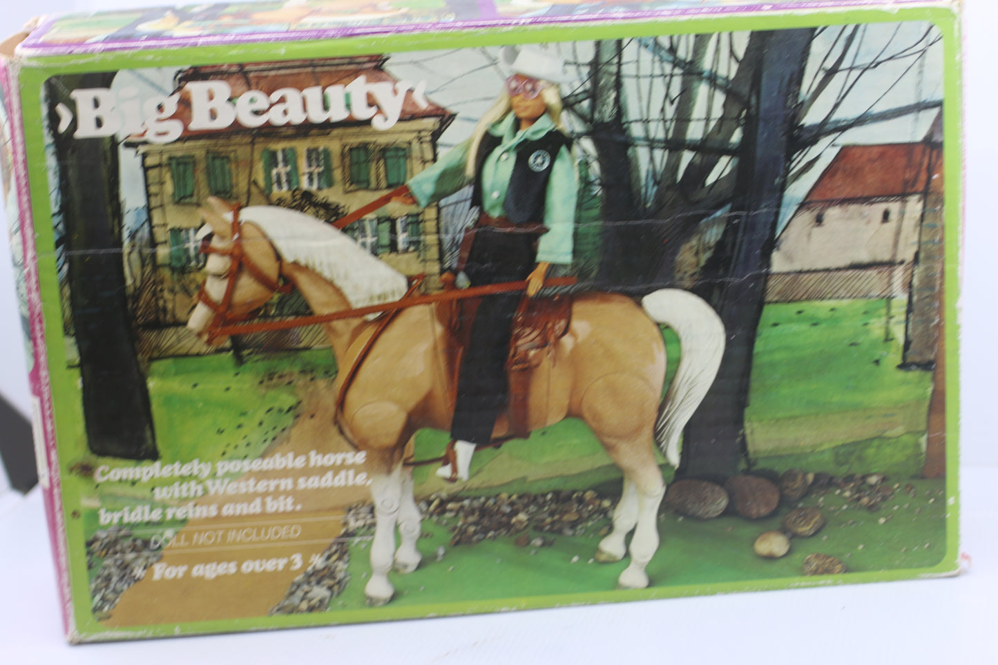 Rare Vintage 1970's Big Beauty Horse by Sears Original Box for doll barbie