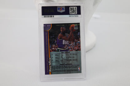 RARE 1998 Topps Finest Ray Allen w/ coating Refractor #8 Grade 8 HoF Bucks