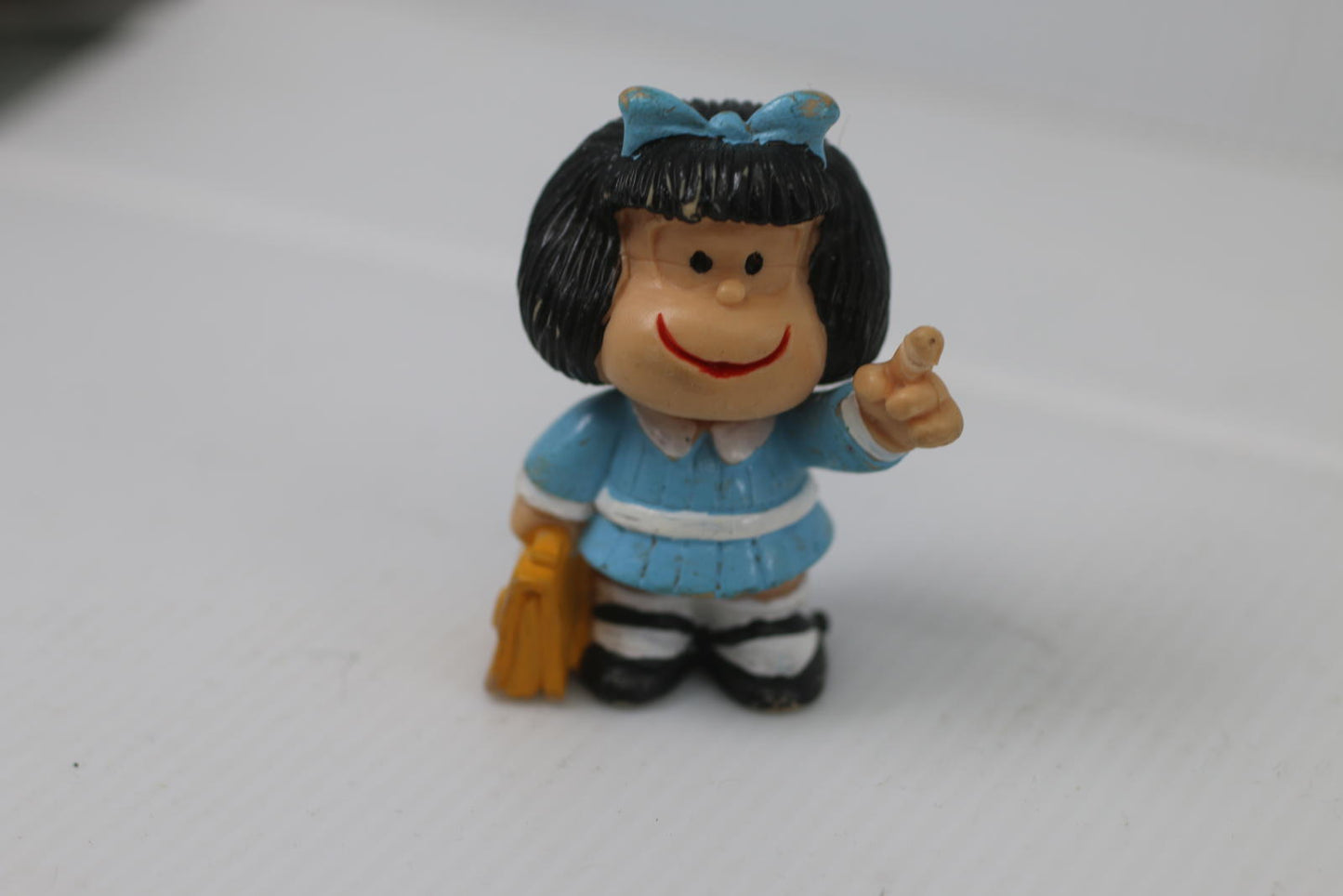 RARE Vintage Comics Spain Blue MAFALDA figure toy pvc rare SChool