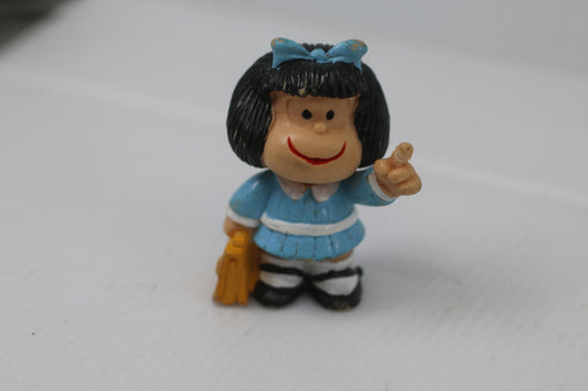 RARE Vintage Comics Spain Blue MAFALDA figure toy pvc rare SChool