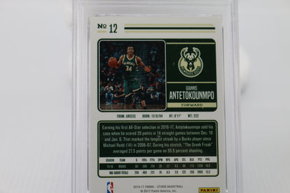 2016 Panini Studio #12 Giannis Antetokounmpo PSA 10 GEM MT card graded