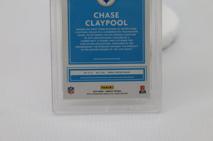 2020 Donruss #327 Chase Claypool RC Press Proof Yellow PSA 9 Mint Dolphins