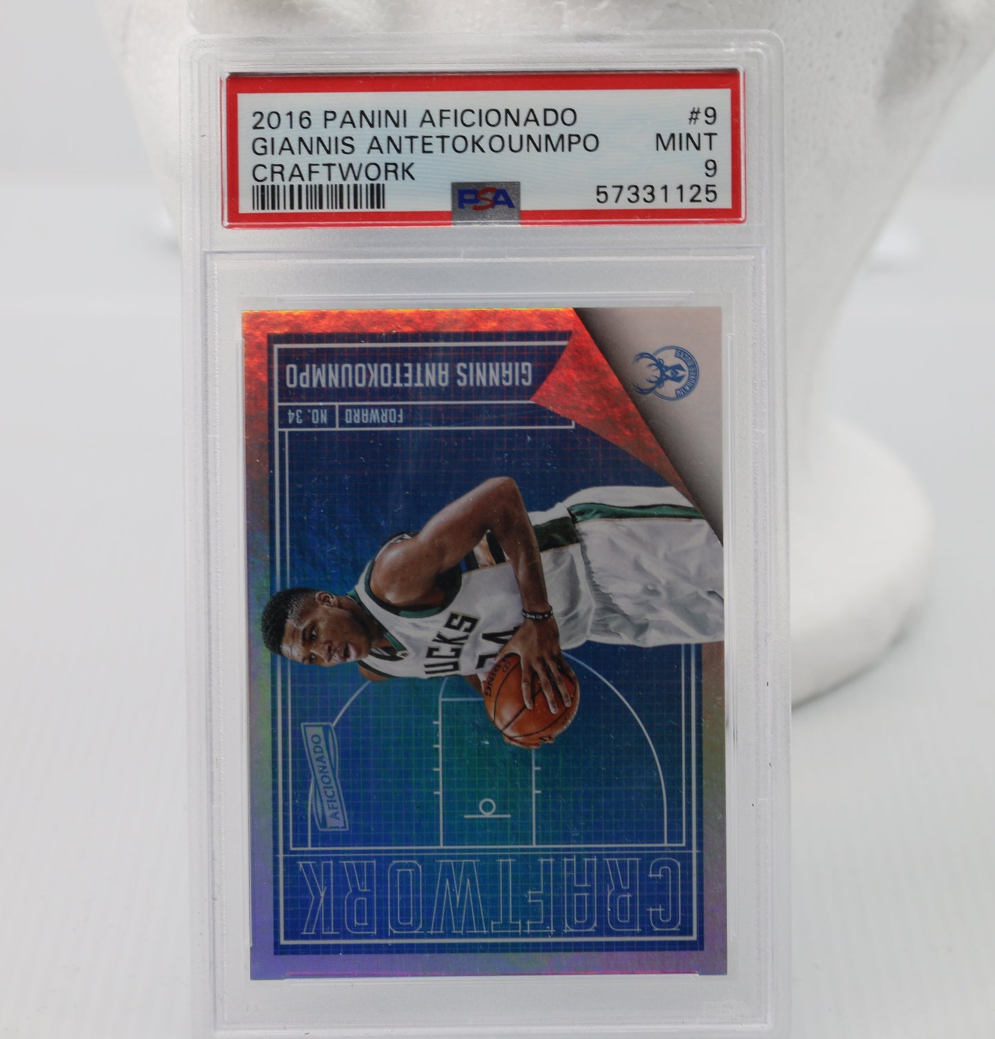 Giannis Antetokounmpo Craftwork Insert 2016-17 Aficionado #9 PSA Graded 9 Mint