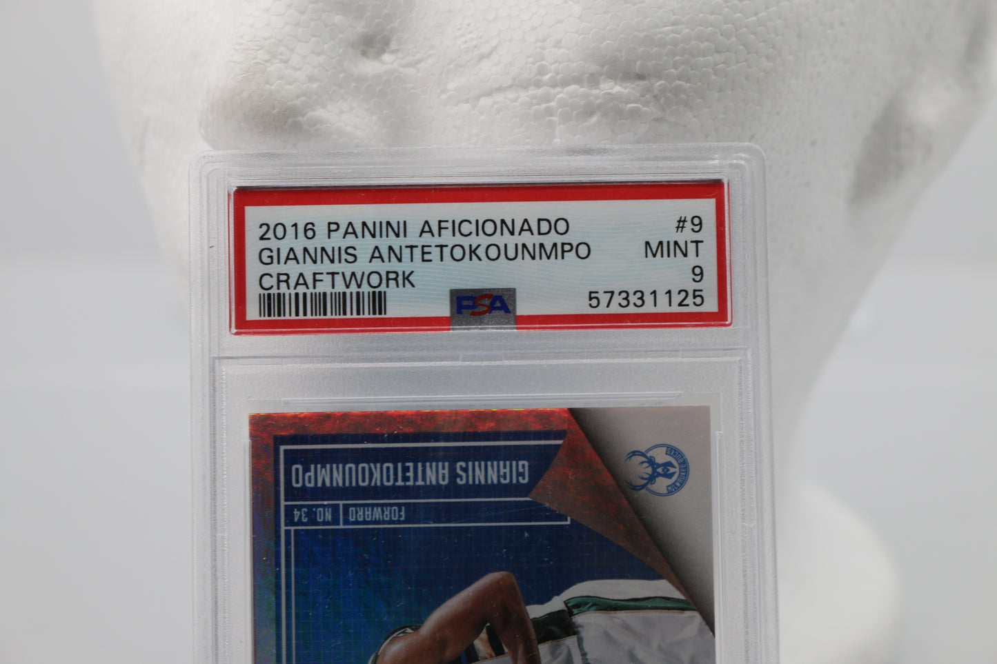 Giannis Antetokounmpo Craftwork Insert 2016-17 Aficionado #9 PSA Graded 9 Mint