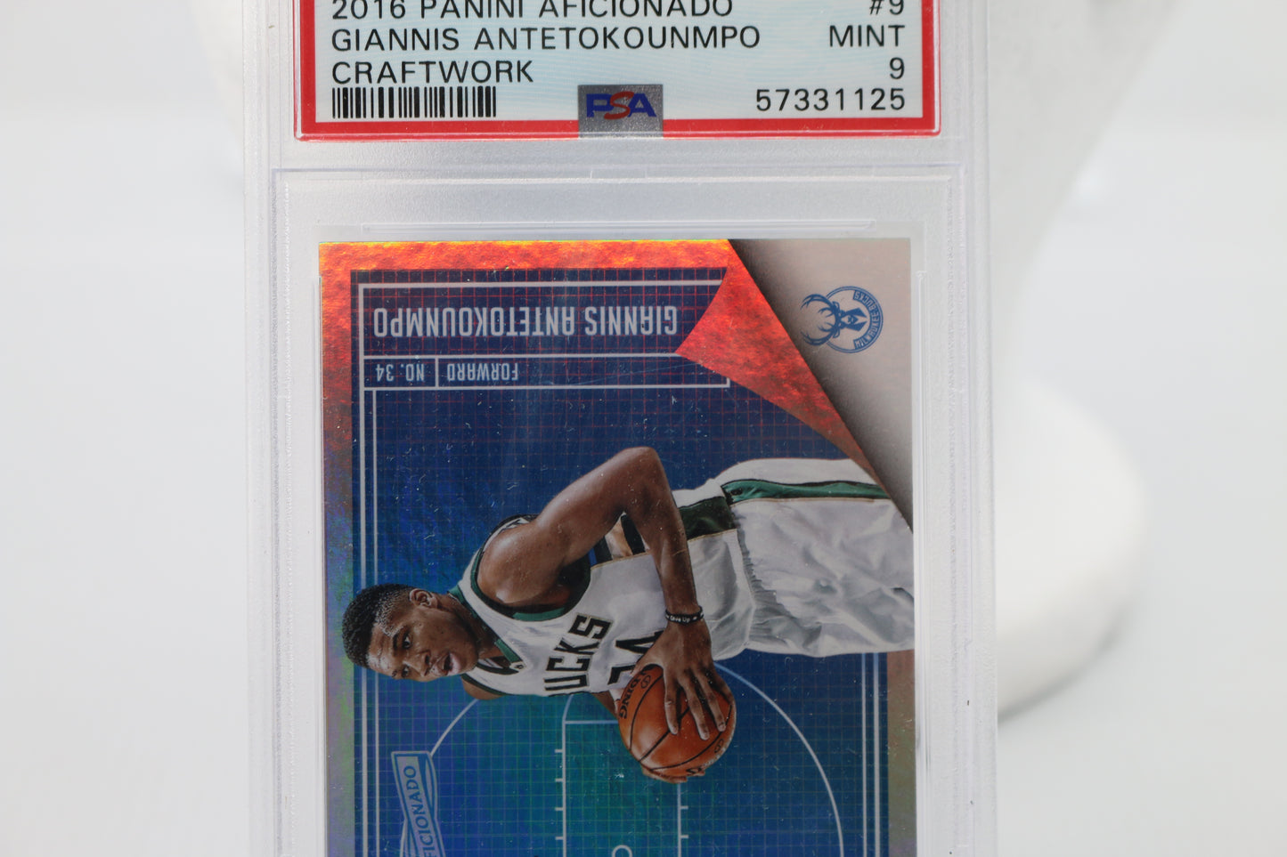 Giannis Antetokounmpo Craftwork Insert 2016-17 Aficionado #9 PSA Graded 9 Mint