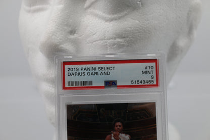 2019-20 Panini Select Silver Prizm #10 Darius Garland Cavaliers RC Rookie PSA 9