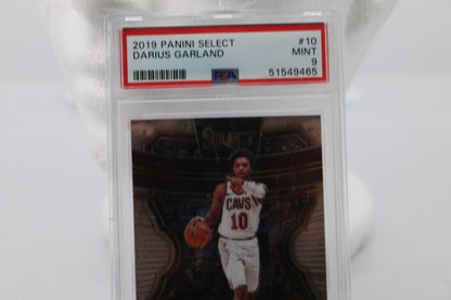 2019-20 Panini Select Silver Prizm #10 Darius Garland Cavaliers RC Rookie PSA 9