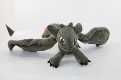 Toothless How To Train Your Dragon 20” Posable Wings Plush Closed Mouth 2017