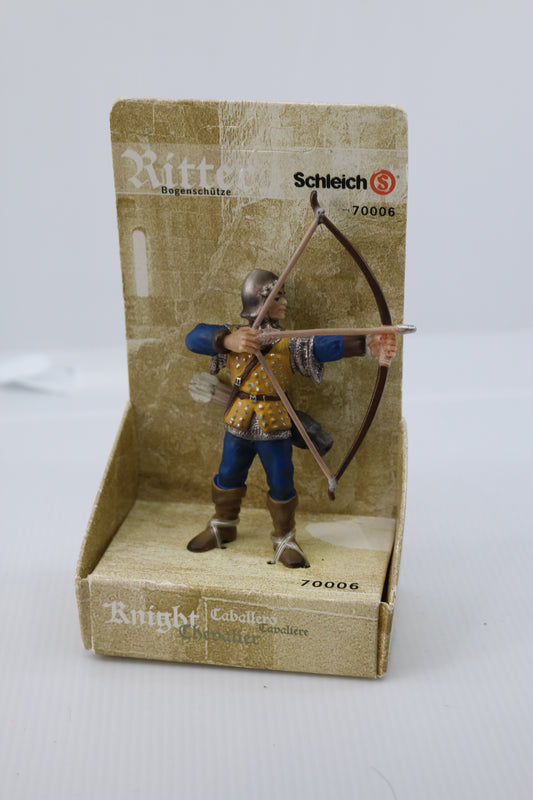 Schleich 2003 World of Knights BLUE ARCHER w/BOW 70006 Foot Soldier NEW