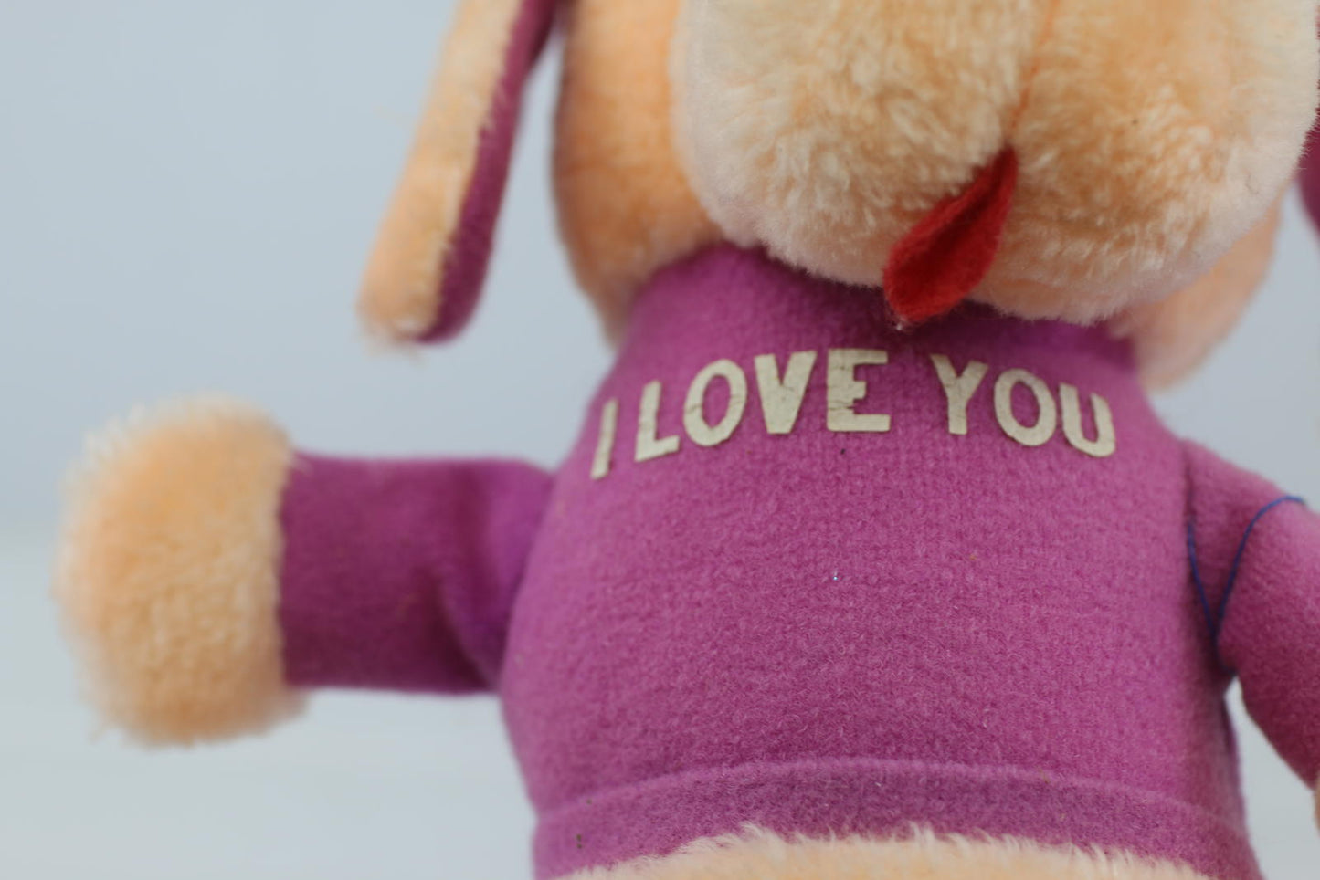 Vintage I Love You Plush Dog – Maple Leaf Toy Korea toy