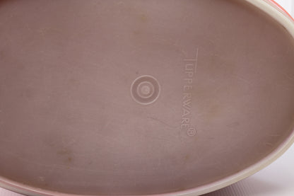 Tupperware Vintage Part # 487-4 Red Roast Ham Turkey Keeper Lid / Tray Complete