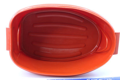 Tupperware Vintage Part # 487-4 Red Roast Ham Turkey Keeper Lid / Tray Complete