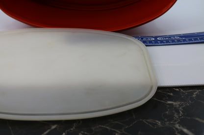 Tupperware Vintage Part # 487-4 Red Roast Ham Turkey Keeper Lid / Tray Complete