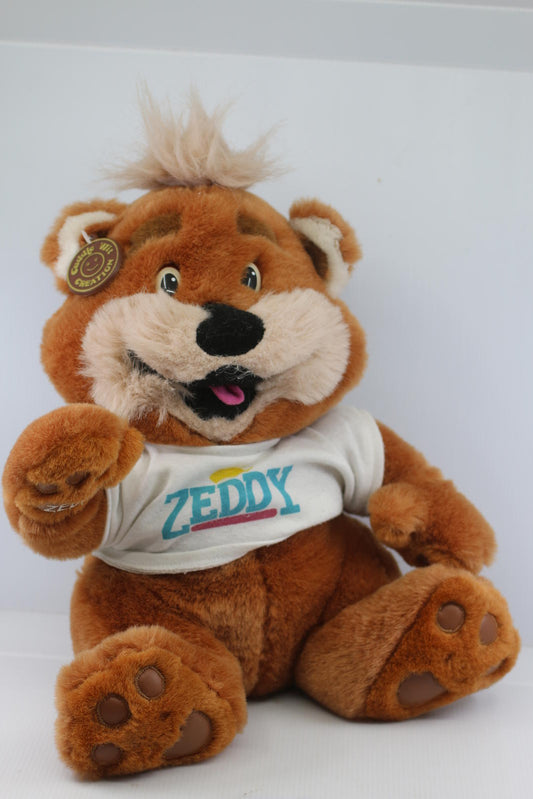 Zellers Store Mascot Zeddy Bear Plush 13" Cuddle 1989 RARE