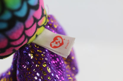 Ty Beanie Boos Flippy the Rainbow Fish 9" Beanbag Plush Colorful Shimmers Shiny