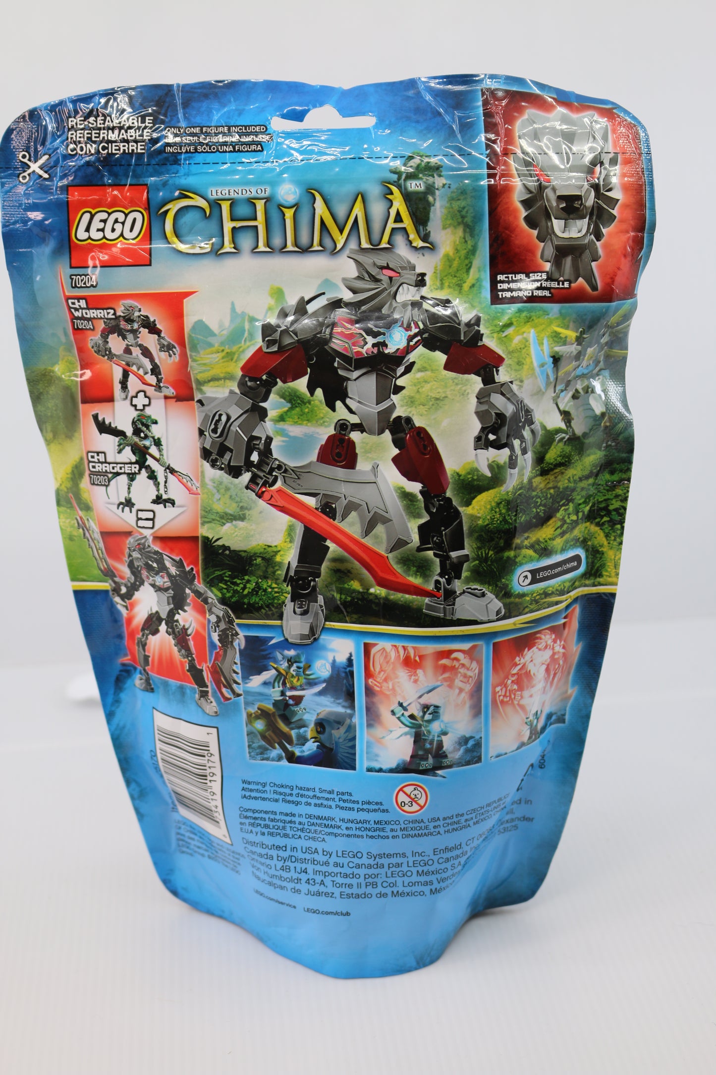 NEW LEGO CHIMA #70204 55 PIECES CHI WORRIZ SEALED