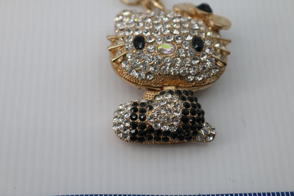 Hello Kitty Crystal Rhinestone key chains and back charms Jewelry Bling Bling