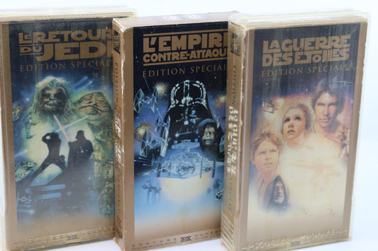 Star Wars Trilogy VHS Gold Special Edition La guerre des étoiles FRANCAIS