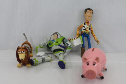 Disney Toy Story Woody Buzz Slinky Hamm action Figure Lot Mc donald's toys vtg