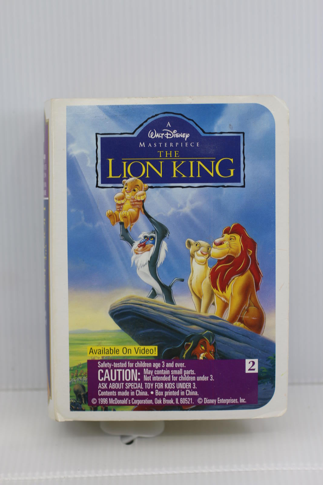 A Walt Disney Masterpiece The Lion King VHS Tape figure toy vintage clamshell
