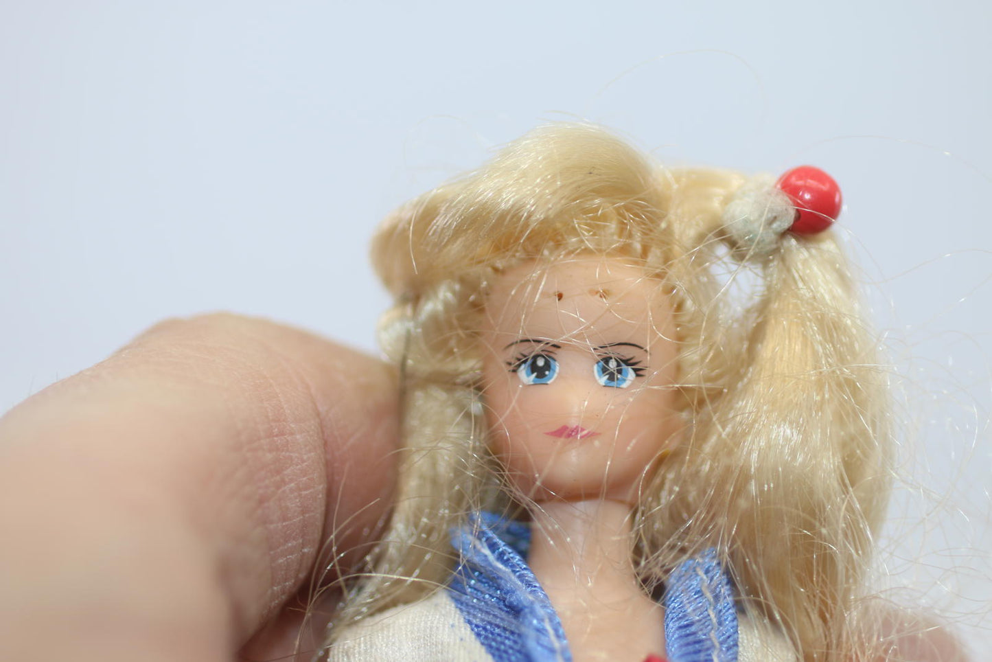 Vintage Sailor Moon Mini Doll 90s Anime action Figure Bandai Japan blond air toy