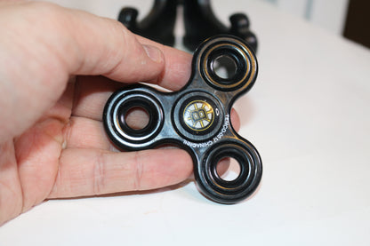 Black Fidget Spinner, Decompression Toys, Educational Toys Boston Hockeu HNL