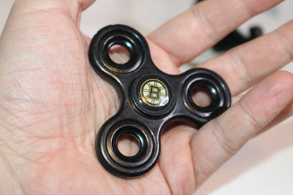 Black Fidget Spinner, Decompression Toys, Educational Toys Boston Hockeu HNL