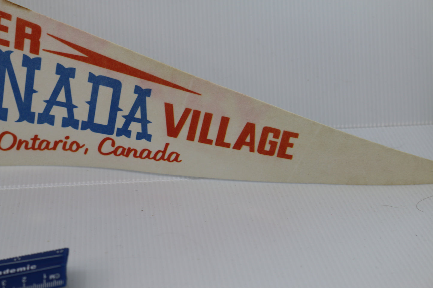 Vintage pennant felt Upper Canada Village Morrisburg, Ontario Souvenir trench