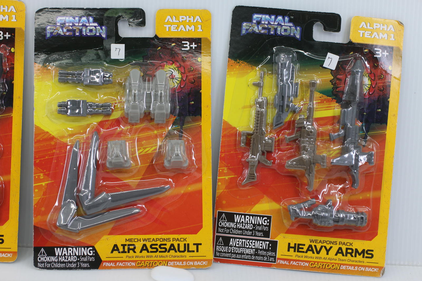 Final Faction Alpha Team 1 Mech Weapons Pack Set - Covert Ops, Air Assault, and