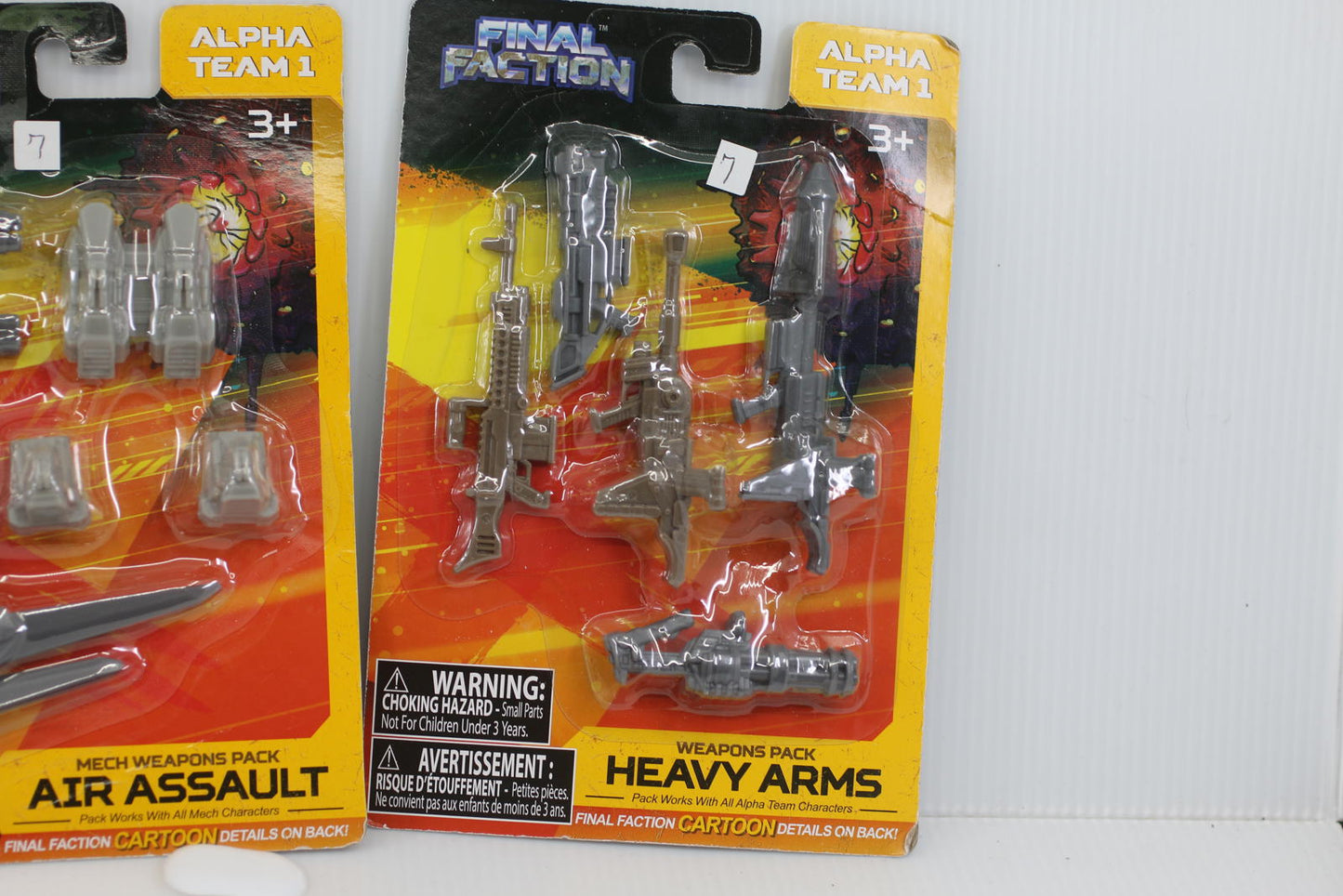 Final Faction Alpha Team 1 Mech Weapons Pack Set - Covert Ops, Air Assault, and
