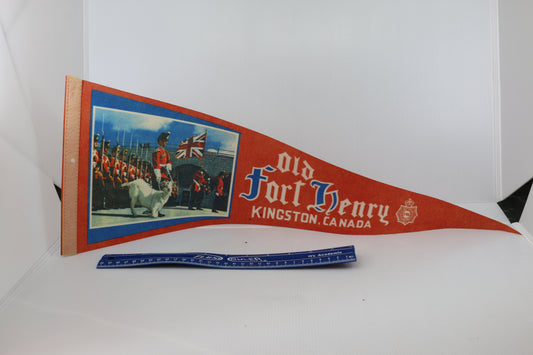 Vintage pennant felt Canada Souvenir Old Fort Henry Kingston