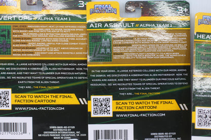 Final Faction Alpha Team 1 Mech Weapons Pack Set - Covert Ops, Air Assault, and