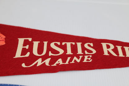 Vintage pennant felt Canada Souvenir Eustis Ridge Maine Chief Logo Indian