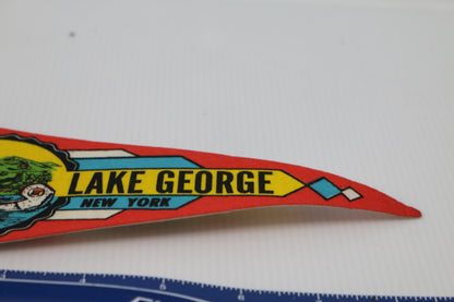 Vintage pennant felt Canada Souvenir Lake George New york