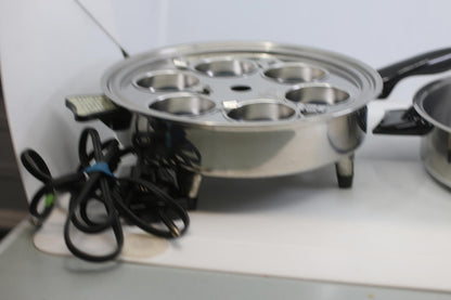 Vintage Welbilt 17230 Electric Skillet Stainless Steel 1150W w Egg Insert